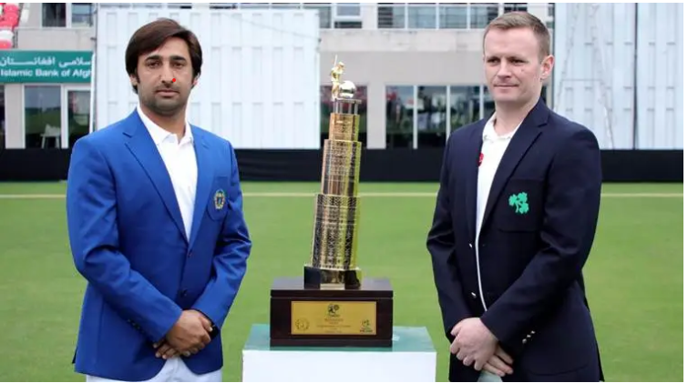 Image of a cricket match between Afghanistan and Ireland.