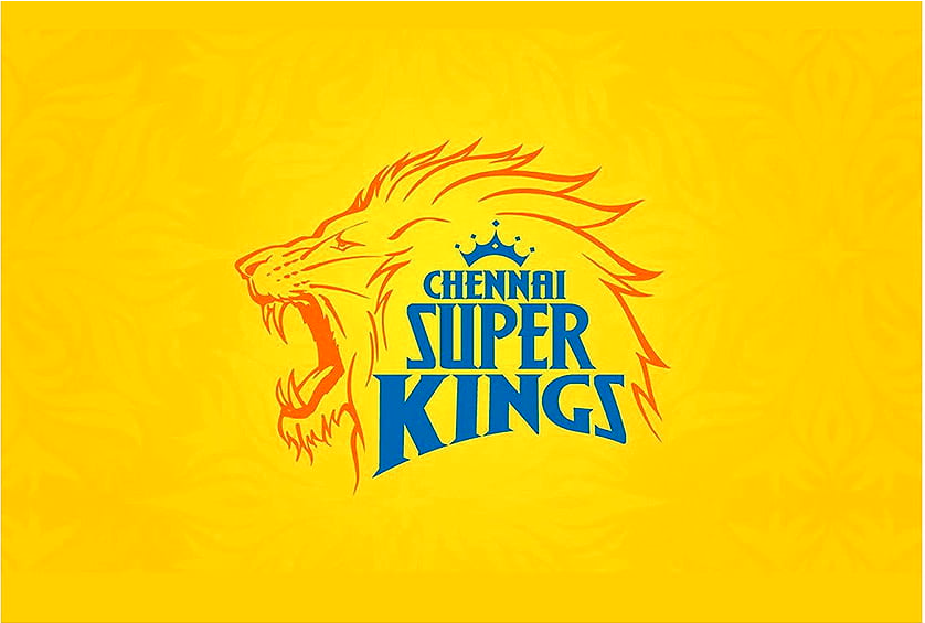 Image showing Chennai Super Kings players posing together for IPL 2024.