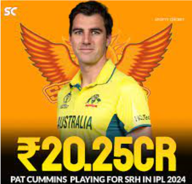 Image of Pat Cummins, the Australian cricketer, appointed as the captain of Sunrisers Hyderabad for the IPL 2024 season.