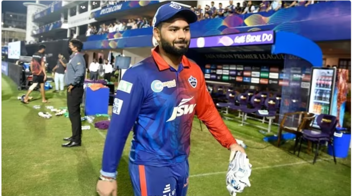 Alt Text: Image of Rishabh Pant, cricketer, with the text "T20 World Cup 2024: Rishabh Pant is surging ahead in the World Cup selection race."