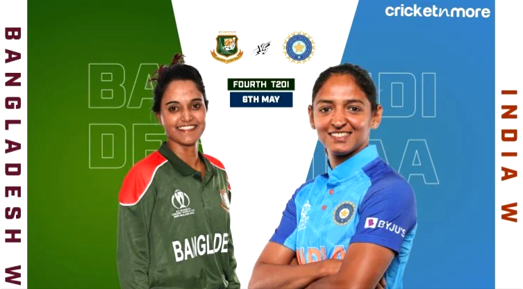 India Women secure a 56-run victory over Bangladesh Women in the 4th T20I.