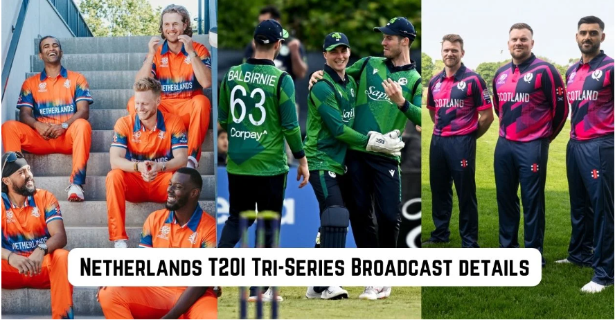 Cricket players from the Netherlands, Scotland, and Ireland during a T20 match, preparing for a series at Voorburg ahead of the T20 World Cup.
