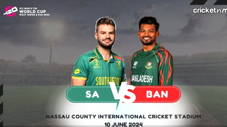A tense cricket match between South Africa and Bangladesh, where South Africa defended their lowest ever T20I target to secure a 4-run victory, nearly ensuring their progression to the next round of the T20 World Cup.