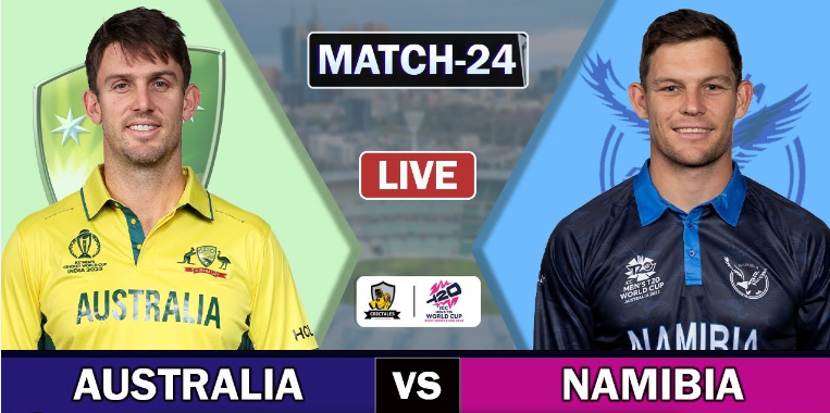 T20 World Cup 2024 : Australia’s dominant performance has secured Super 8 berth with a resounding victory over Namibia