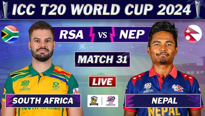 T20 World Cup 2024 : Tabraiz Shamsi with the figures of 4-19 has helped South Africa to secure a victory against Nepal
