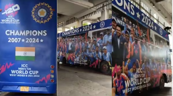 T20 World Cup 2024 : Roadshow in Mumbai follows audience with Prime Minister in Delhi for victorious Indian team